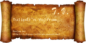 Tulipán Volfram névjegykártya